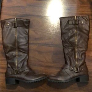 SO delta Cognac Boots Size 6